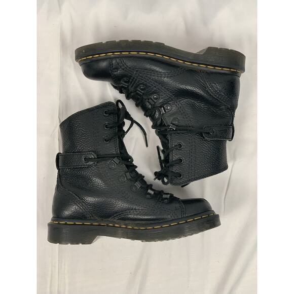 Dr. Martens Shoes - Dr Martens Coralline Women’s Black Combat Lace Up Boots US size 5 Grunge Goth